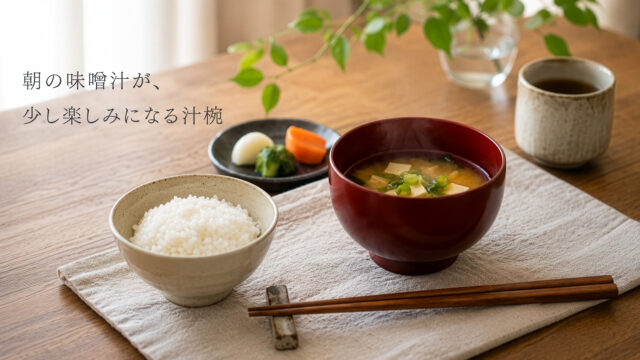 朝の味噌汁が、少し楽しみになる汁椀
